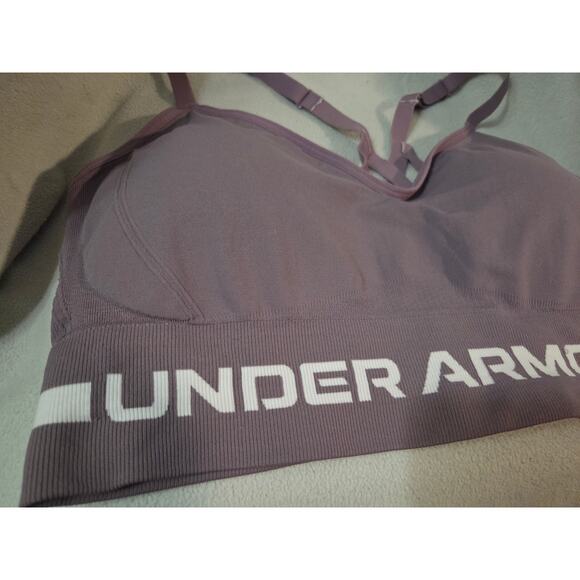 Under Armour UA XL Infinity Crossover High Impact Adjustable Sports Bra Mauve - Picture 2 of 9